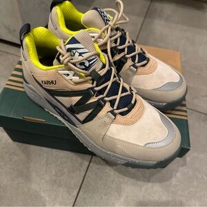 Karhu Fusion XC Mlkky Silver Lining Beige Gray Green F830007 Sneakers M 8.5 W 10